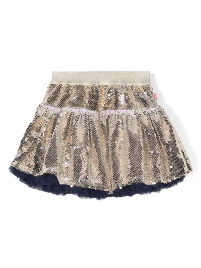 Billieblush Kids' Sequined Mini Skirt In White