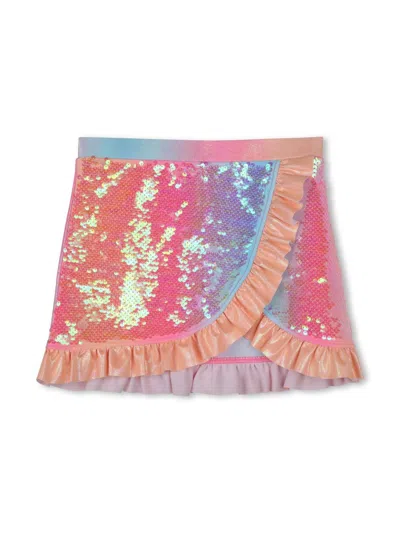 Billieblush Kids' Sequined Swim Skirt In Pink