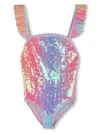 Billieblush Sequined Swimsuit In 粉色