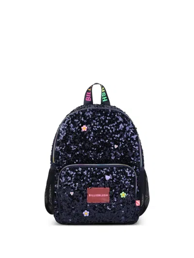 Billieblush Kids' Sequin-embellished Backpack In Blue