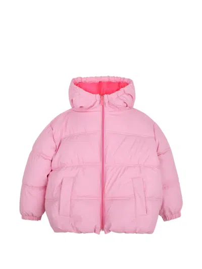 Billieblush Kids' Sequin-embellished Hooded Puffy Jacket In Pink
