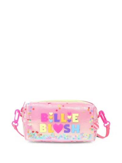Billieblush Kids' Sequin-embellished Logo-patch Shoulder Bag In Pink