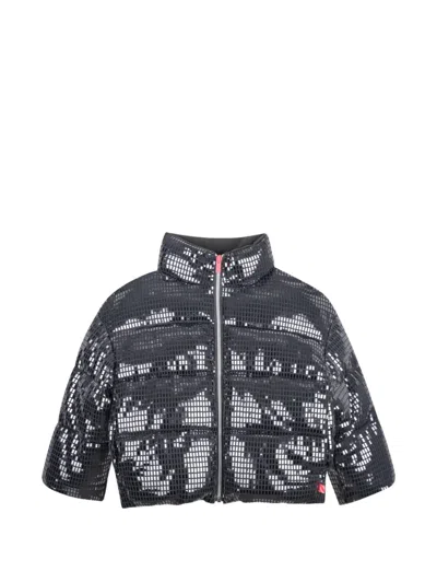 Billieblush Kids' Sequin-embellished Padded Jacket In Blue