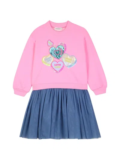 Billieblush Kids' Sequin-embellished Tulle Dress In Pink