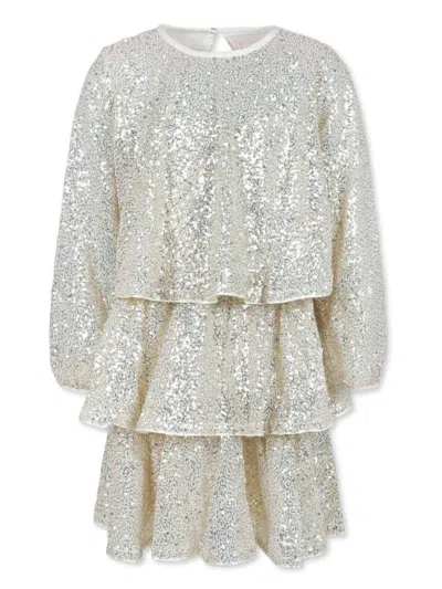 Billieblush Kids' Sequinned Dress In Gold