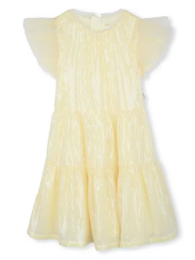 Billieblush Kids' Sequinned Dress In Yellow
