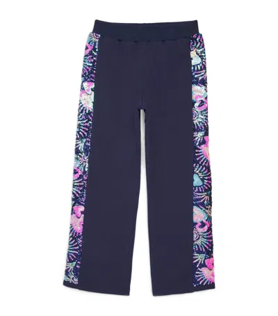 BILLIEBLUSH SEQUINNED FLORAL SWEATPANTS