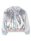 Billieblush Sequinned Jacket In Silver