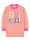 Billieblush Sequinned Love-motif Dress In Orange