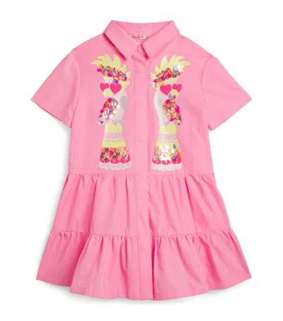 BILLIEBLUSH SEQUINNED PRINTED SHIRT DRESS