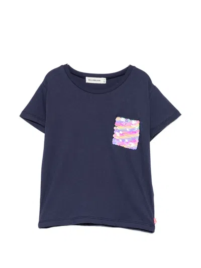 Billieblush Kids' Sequinned-pocket T-shirt In Multi