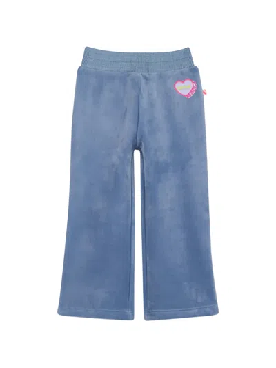 Billieblush Kids' Sequin-patch Track Pants In Blue