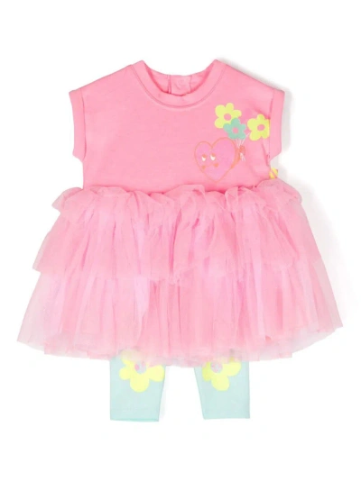 Billieblush Kids' Set Dress Leggings In Pink