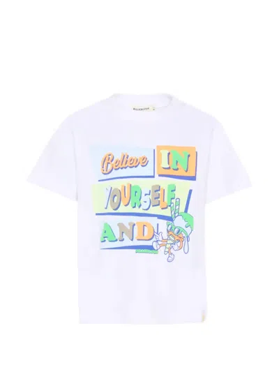 Billieblush Kids' Short-sleeve Graphic-print T-shirt In White