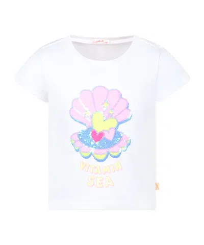 Billieblush Kids' Short-sleeved T-shirt In White