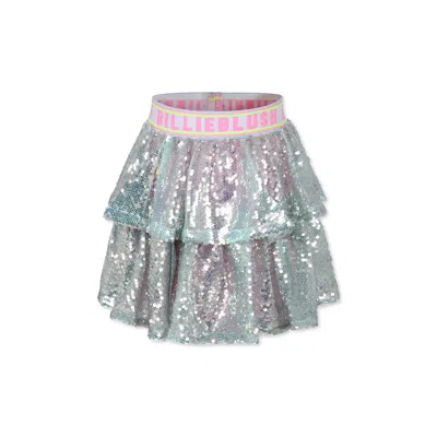 BILLIEBLUSH SILVER SKIRT FOR GIRL WITH LOGO