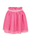 Billieblush Fuchsia Skirt For Girl With Logo In A Pink