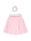 Billieblush Girls Skirt With Scrunchie In Pink