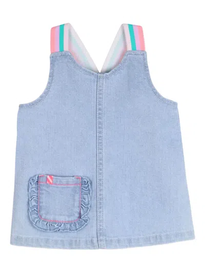 Billieblush Babies' Sleeveless Denim Dress In Blue
