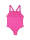 Billieblush Smocked Swimsuit In Pink