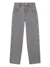 Billieblush Star Stud-detail Jeans In Gray