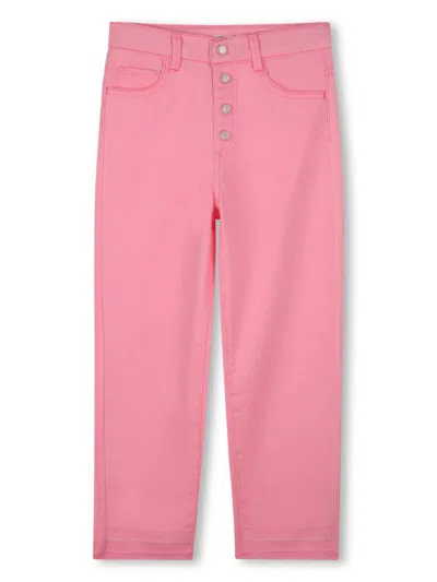 Billieblush Kids' Straight-leg Jeans In 粉色