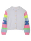 Billieblush Stripe-detail Cardigan In White