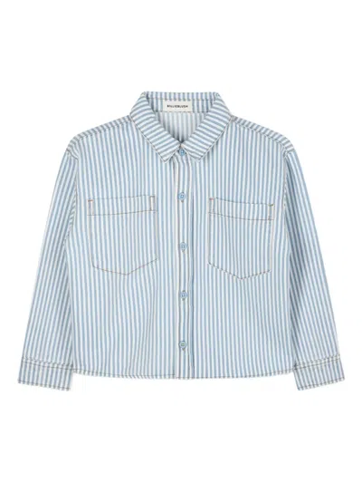 Billieblush Striped Button-up Shirt In Blue
