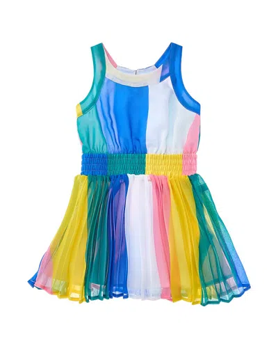 Billieblush Striped Crepe Dress In Multi