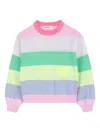 Billieblush Striped-pattern Heart-appliqué Sweater In Multi