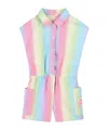 Billieblush Striped Playsuit In Multi-color