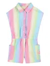 Billieblush Striped Playsuit In Pink