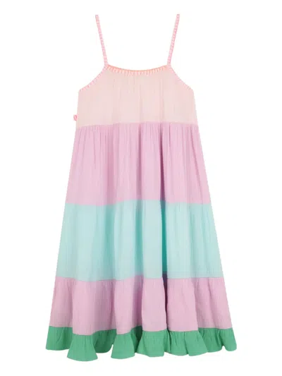 Billieblush Kids' Striped Ruffled Dress In Multi