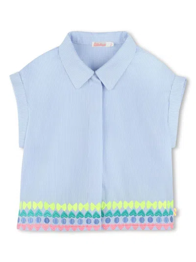 Billieblush Kids' Striped Shirt In Blue