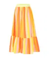 Billieblush Striped Maxi Skirt In Orange