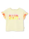 Billieblush Striped T-shirt And Shorts Set In Yellow