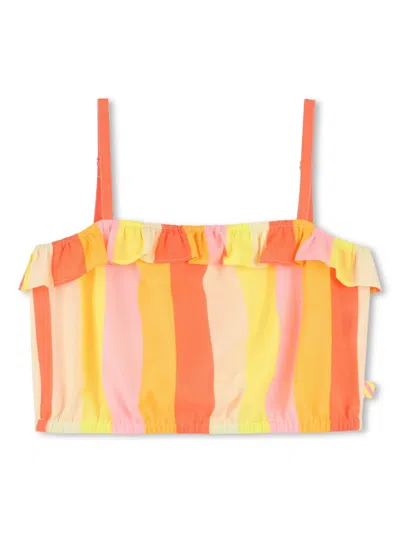 Billieblush Kids' Gestreiftes Oberteil In Orange