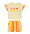 Billieblush Sun T-shirt And Shorts Set In Yellow