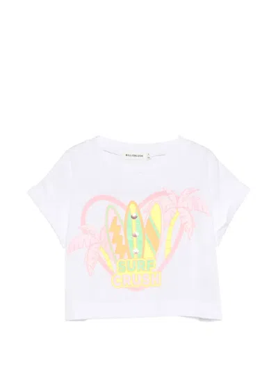 Billieblush Kids' Surf Graphic T-shirt In White