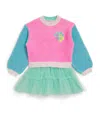Billieblush Colorful Dress For Girl With Writing In Pink