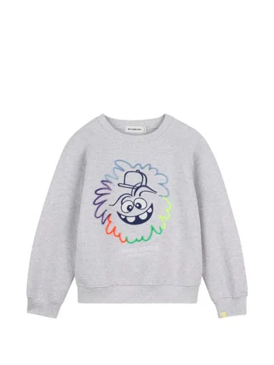 Billieblush Kids' Graphic-print Sweater In Gray