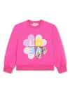 Billieblush Sequin-embellished Fleece Sweatshirt In Pink Flash