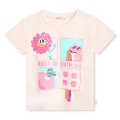 Billieblush Kids' T-shirt Con Stampa In Pink