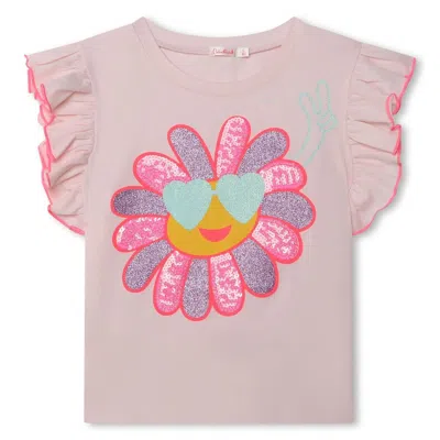 Billieblush Kids' T-shirt Con Stampa In Pink