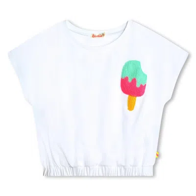 Billieblush Kids' T-shirt Con Stampa In White