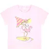 Billieblush T-shirt Rose Pour Bébé Fille Avec Flamant In Pink