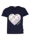 Billieblush Blue T-shirt For Girl With Hearts In T Navy