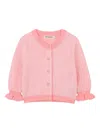 Billieblush Textured Button-up Cardigan In Pink
