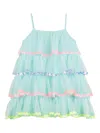 Billieblush Tiered Ruffled Dress In Blue