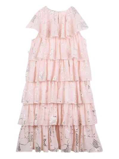 Billieblush Tiered Ruffled Dress In Neutral